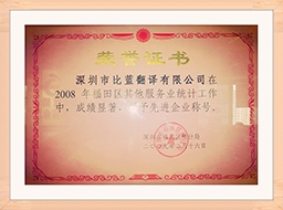 Certificate of Honor